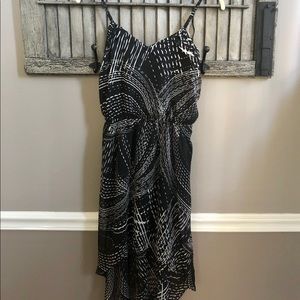 Express High Low Black & White Dress